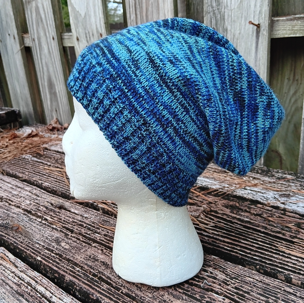Blue Knit Beanie